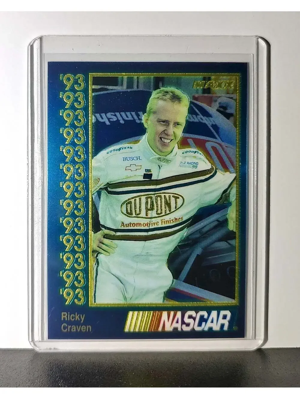 Ricky Craven 1993 Maxx Premier Plus Racing #73 NASCAR Card J&J Racing